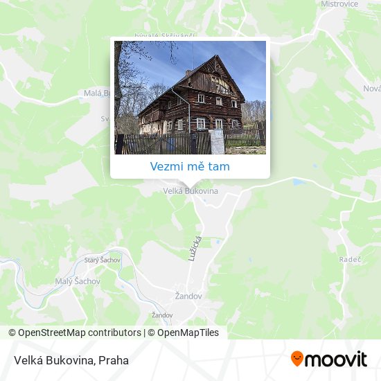 Velká Bukovina mapa