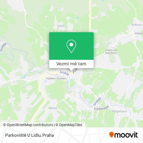 Parkoviště U Lidlu mapa