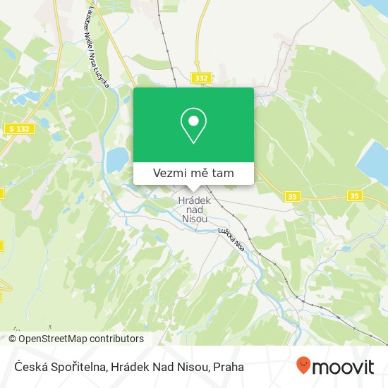 Česká Spořitelna, Hrádek Nad Nisou mapa