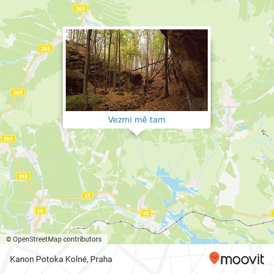 Kanon Potoka Kolné mapa