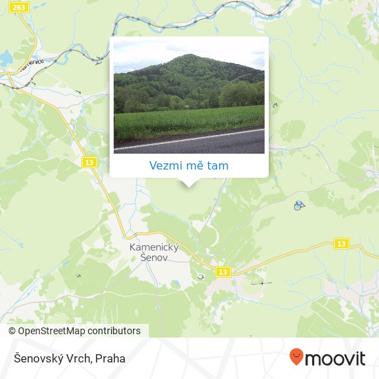 Šenovský Vrch mapa