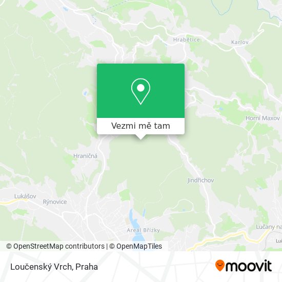 Loučenský Vrch mapa