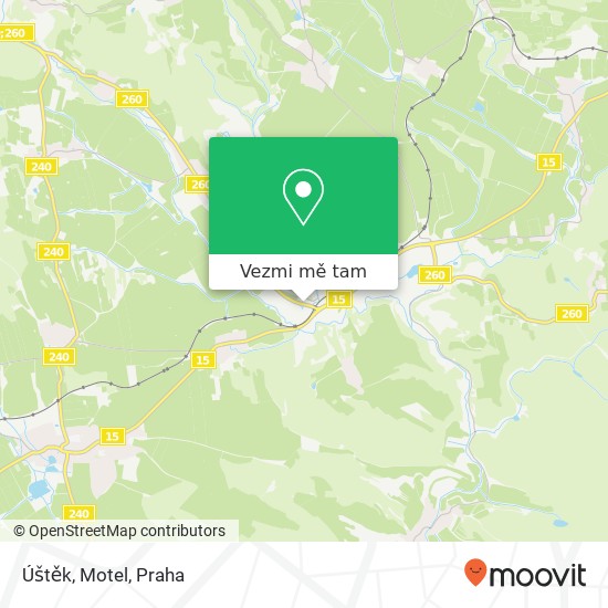 Úštěk, Motel mapa