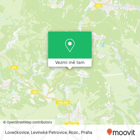 Lovečkovice, Levínské Petrovice, Rozc. mapa