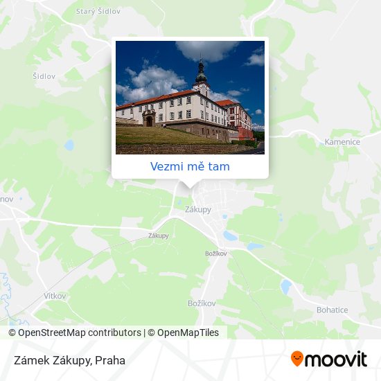 Zámek Zákupy mapa
