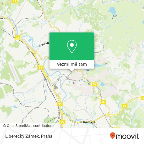 Liberecký Zámek mapa