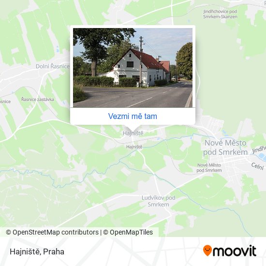 Hajniště mapa