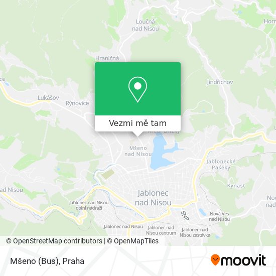 Mšeno (Bus) mapa