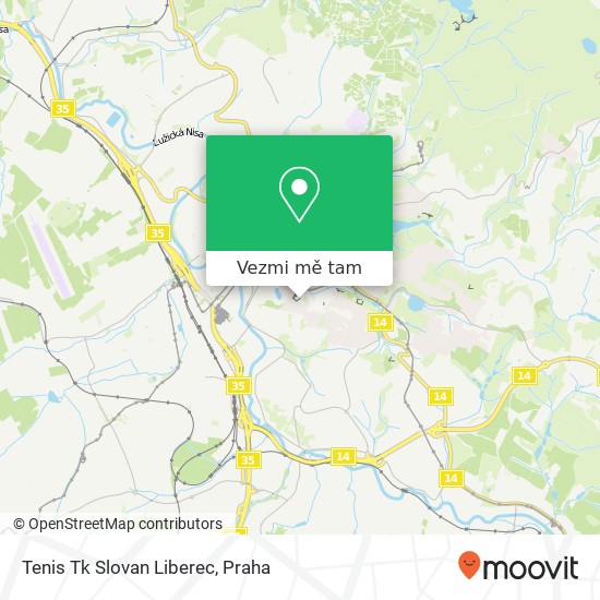 Tenis Tk Slovan Liberec mapa