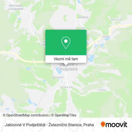 Jablonné V Podještědí - Železniční Stanice mapa