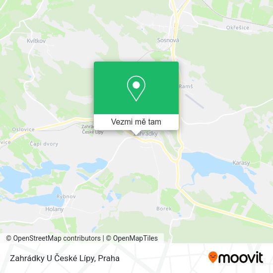Zahrádky U České Lípy mapa