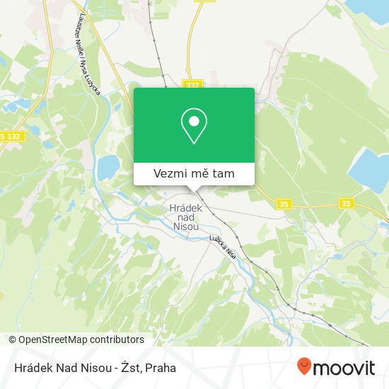 Hrádek Nad Nisou - Žst mapa