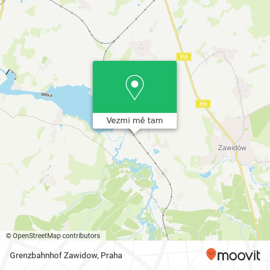 Grenzbahnhof Zawidow mapa