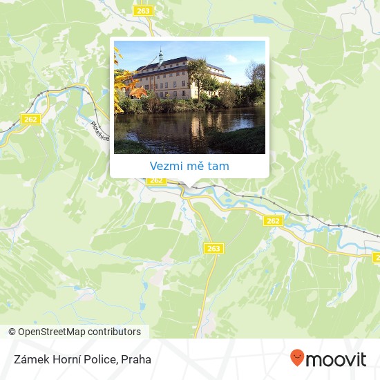 Zámek Horní Police mapa