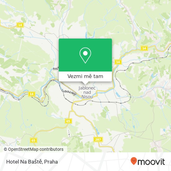 Hotel Na Baště mapa