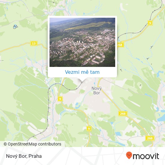 Nový Bor mapa