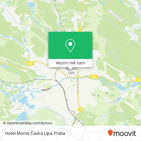 Hotel Morris Česká Lípa mapa