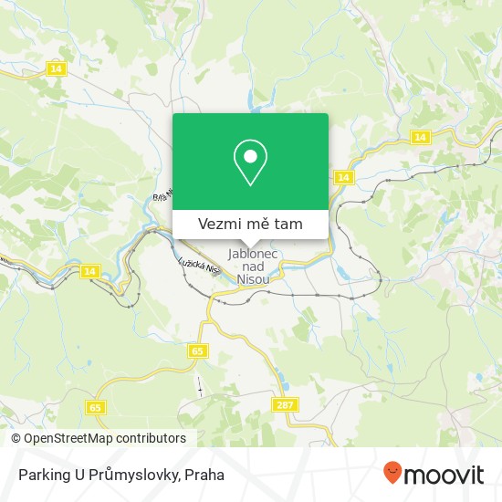 Parking U Průmyslovky mapa