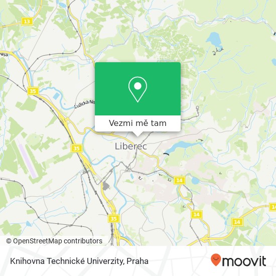 Knihovna Technické Univerzity mapa