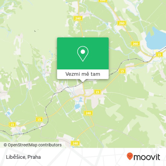 Liběšice mapa