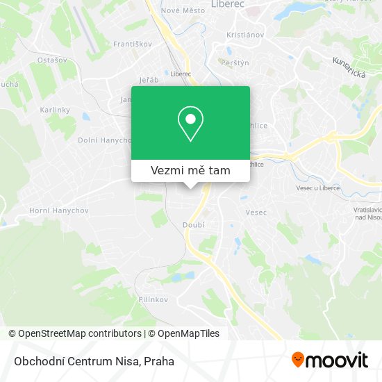 Obchodní Centrum Nisa mapa