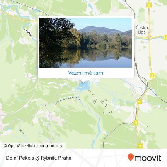 Dolní Pekelský Rybník mapa