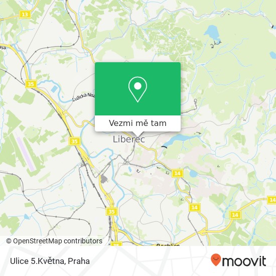 Ulice 5.Května mapa