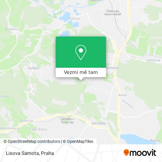 Lisova Samota mapa