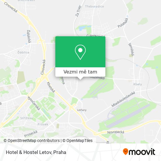 Hotel & Hostel Letov mapa