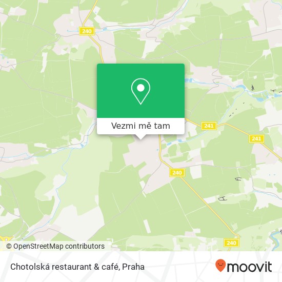 Chotolská restaurant & café mapa