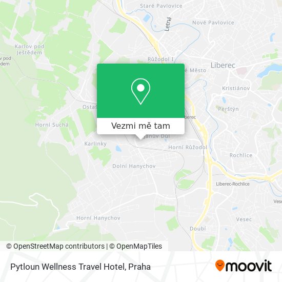 Pytloun Wellness Travel Hotel mapa