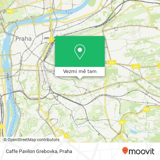 Caffe Pavilon Grebovka mapa