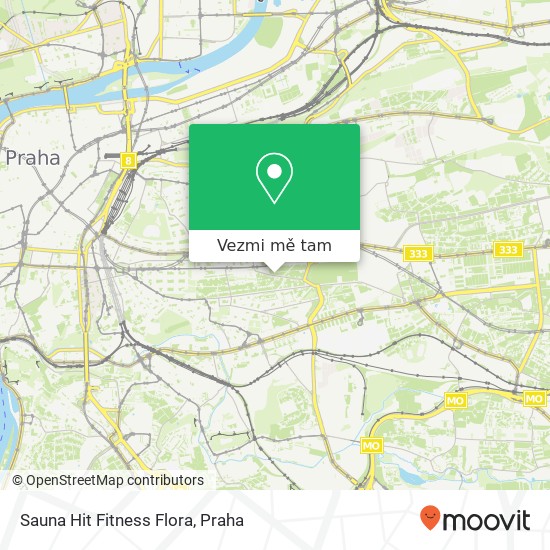 Sauna Hit Fitness Flora mapa