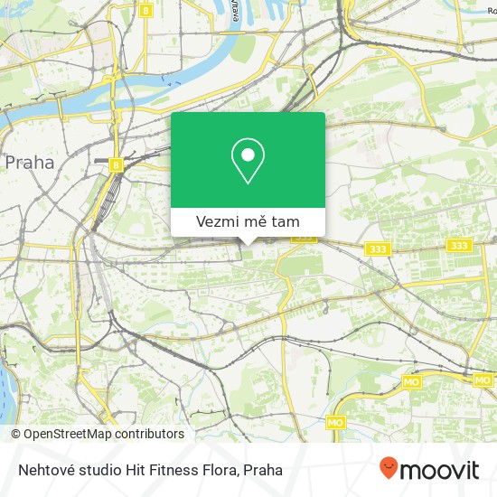 Nehtové studio Hit Fitness Flora mapa