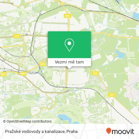 Pražské vodovody a kanalizace mapa