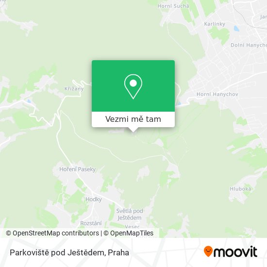 Parkoviště pod Ještědem mapa