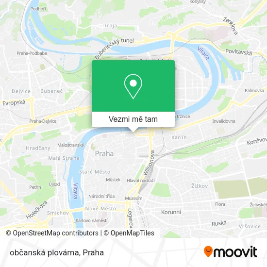 občanská plovárna mapa