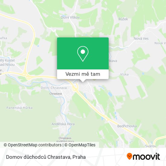 Domov důchodců Chrastava mapa