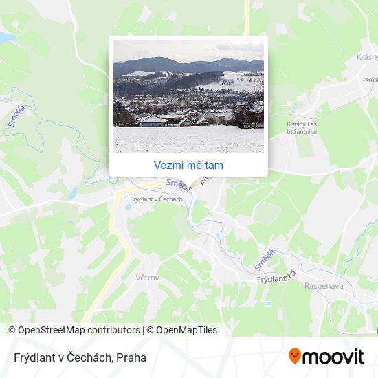 Frýdlant v Čechách mapa