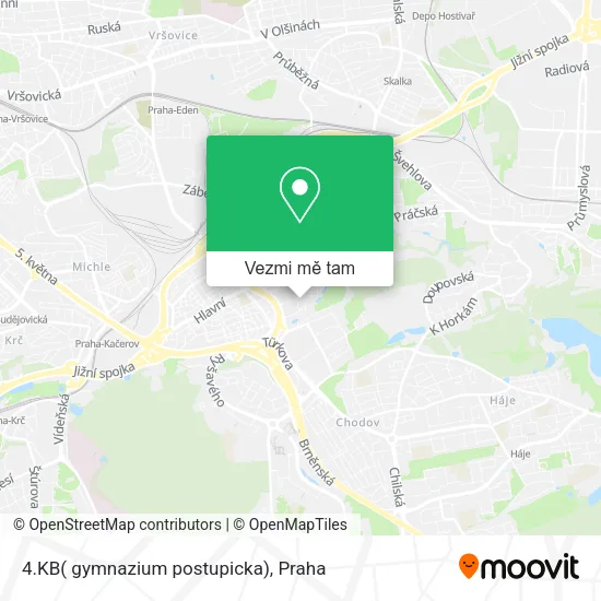 4.KB( gymnazium postupicka) mapa