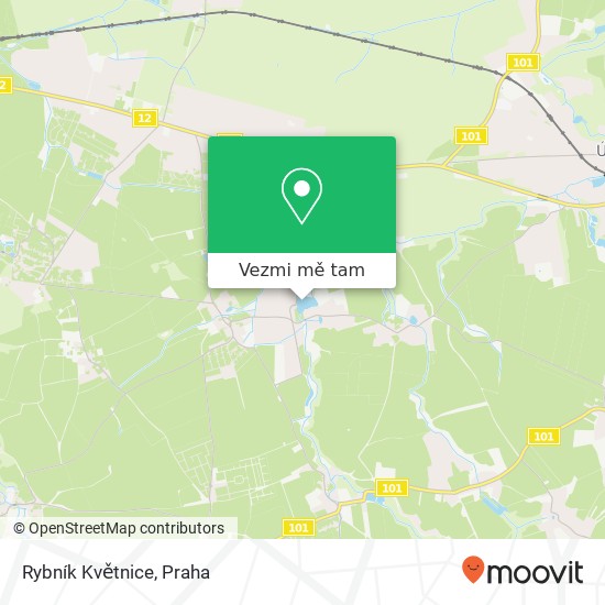 Rybník Květnice mapa