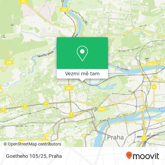 Goetheho 105/25 mapa