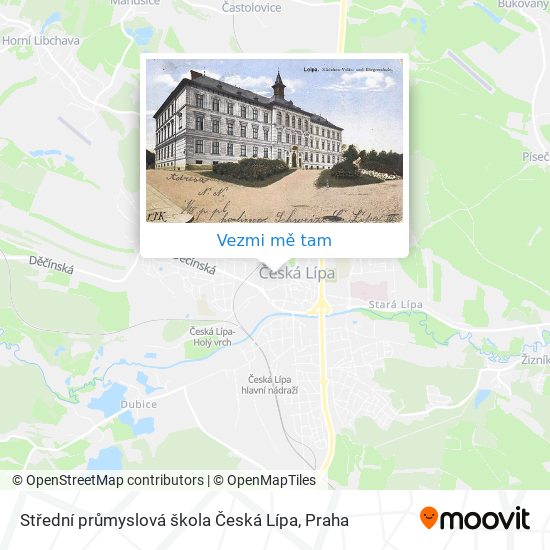 Střední průmyslová škola Česká Lípa mapa