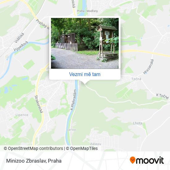 Minizoo Zbraslav mapa