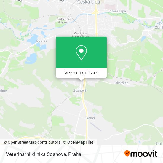 Veterinarni klinika Sosnova mapa