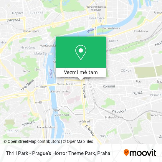 Thrill Park - Prague's Horror Theme Park mapa