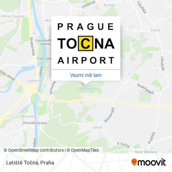 Letiště Točná mapa