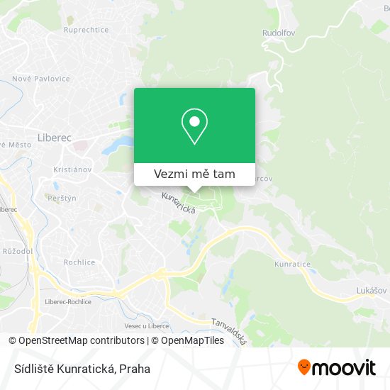 Sídliště Kunratická mapa