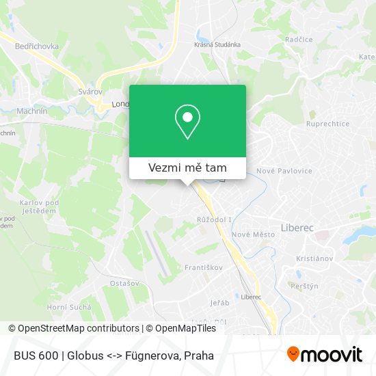 BUS 600 | Globus <-> Fügnerova mapa