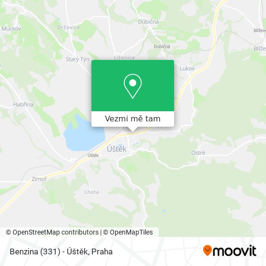 Benzina (331) - Úštěk mapa